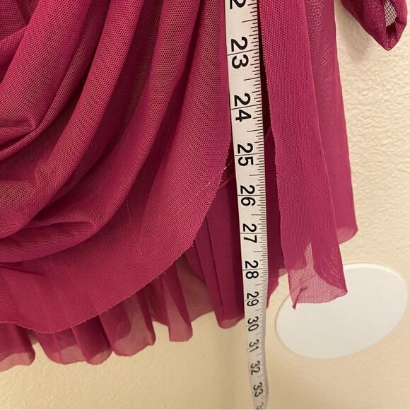 WEISSMAN Dance Costume hot pink sequin long sleeve dress Happier 11465 adult MA - Picture 6 of 10